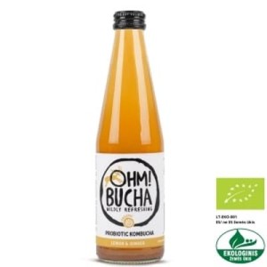 Gėrimas Kombučia citrinų ir imbiero skonio, 350 ml